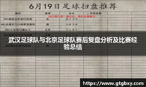 武汉足球队与北京足球队赛后复盘分析及比赛经验总结